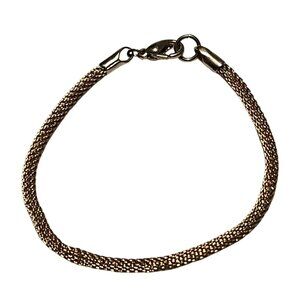Vintage Elegant Gold Tone Mesh Rope Bracelet Classic Minimalist Fashion Jewelry